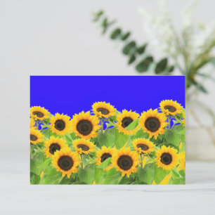RSVP Girassóis Cartão de Bandeira Ucraniano - Liberdade