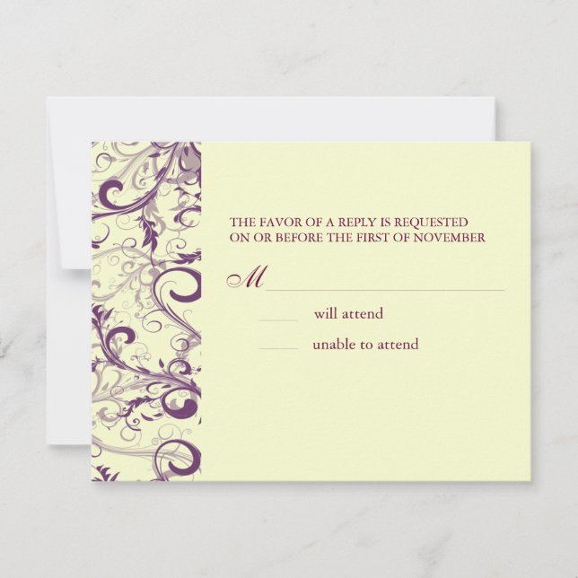 RSVP GRANDE do PixDezines, fundo PLUM SWIRLSDIY (Frente)