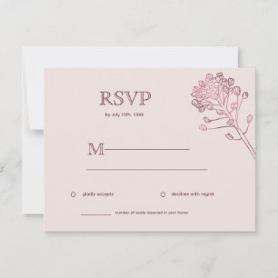 RSVP Horizontal Cor-de-rosa