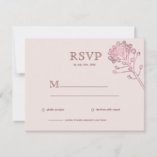 RSVP Horizontal Cor-de-rosa