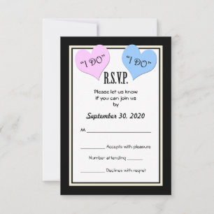 RSVP I DO Weding Convite