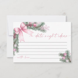 RSVP Ideias de Noite de Natal com Laço Rosa Cartão