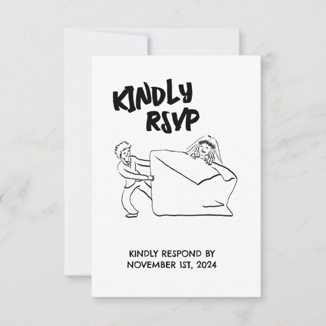 RSVP Ilustração de Casal Fofo (Frente)