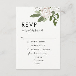 RSVP Imagens de Casamento de Ivory e Blush, Cartão de M