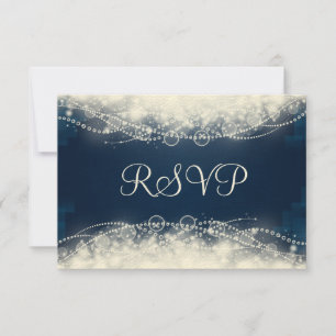 RSVP - Lace e Pérolas Elegantes no Azul Escuro
