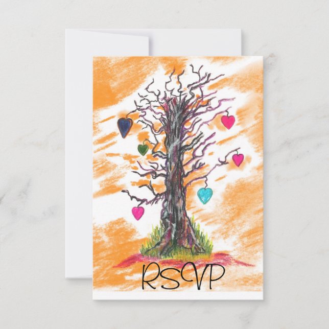 RSVP Laranja de Árvore de Amor (Frente)
