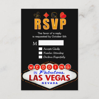 RSVP Las Vegas Sinal de Casamento Neon Light Reply