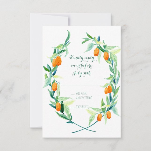 RSVP Laurel Wreath Kumquat Branch Modern Simple (Frente)