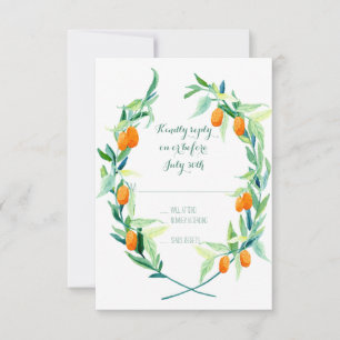RSVP Laurel Wreath Kumquat Branch Modern Simple