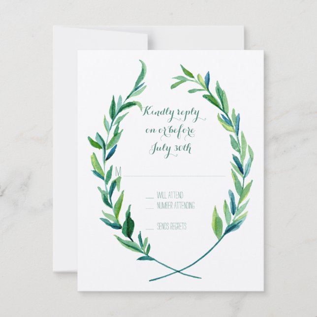 RSVP Laurel Wreath Olive Leaf Branch Modern Simple (Frente)