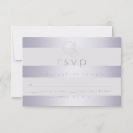 RSVP | Listras de Monograma Violeta Prateado Bril
