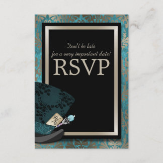 RSVP Mad Hatter Alice no País das Maravilhas Cartão RSV