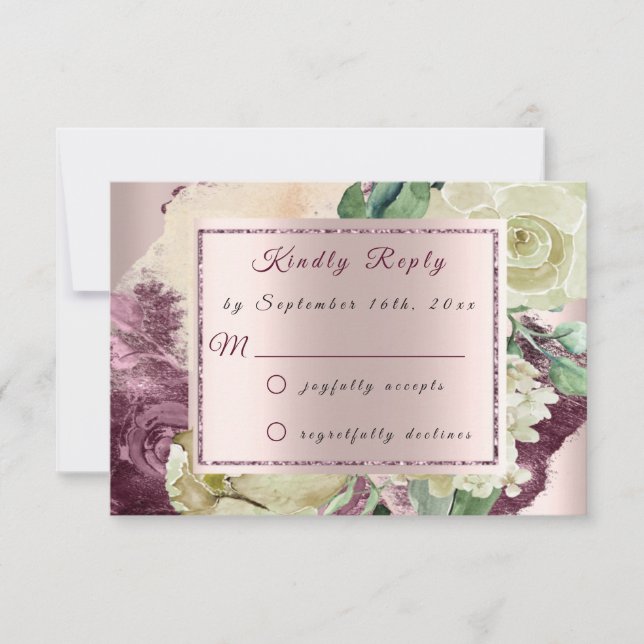 RSVP Marsala Rosas Bege Borgonha (Frente)