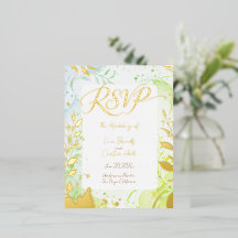 RSVP Minimalista Colorido em Aquarela