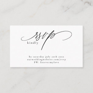 RSVP Minimalista para Cartão de visita de Respost