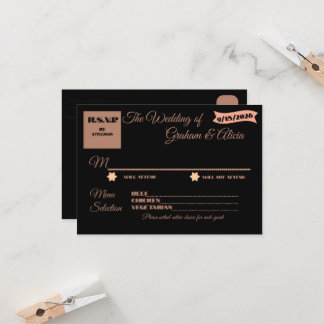 RSVP Mínimo de Placa Dusty Rosa Elegant