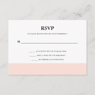 RSVP Mínimo Moderno de Stripe Cor-de-rosa