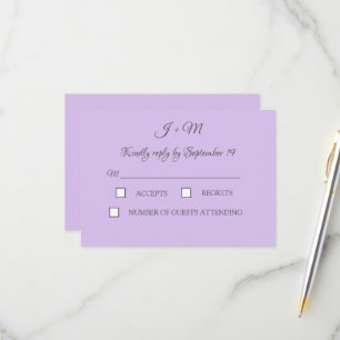 RSVP Moderna Minimalista Simples Violet Violet Vio