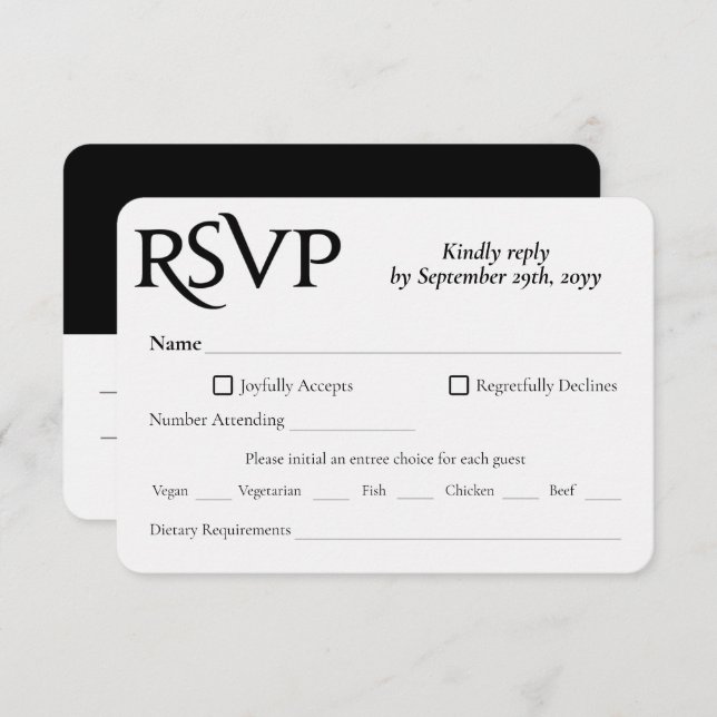 RSVP Moderno Chic Branco (Frente/Verso)