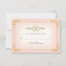 RSVP Moderno, Rosa e Dourada, Laurel Leaf Wreath C