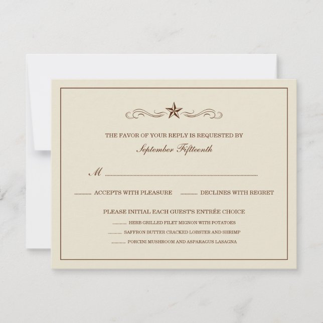 RSVP Ocidental esbranquiçado e castanho (COM ITENS (Frente)