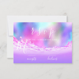 RSVP Ondas Tropical Oceano Aqua Rosa Pastel