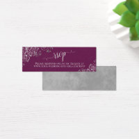 RSVP Online de Casamento Roxo do Gabinetes Silver