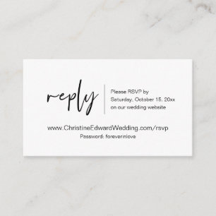 RSVP Online de Convite para Casamento, Cartão de 