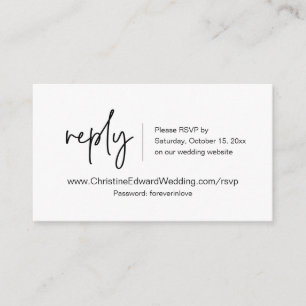 RSVP Online de Convite para Casamento, Cartão de 