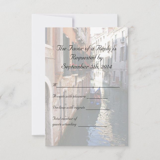 RSVP para Casamento Previsto Veneziano (Frente)