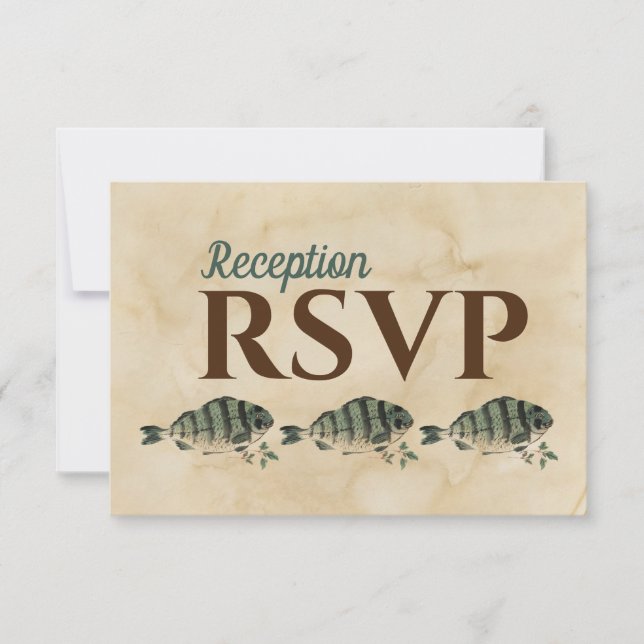 RSVP para Jantar de Recepção de Peixes em Aquarela (Frente)