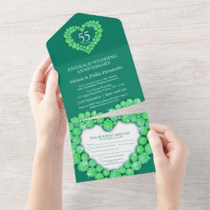 RSVP para o aniversário de casamento de 55 anos es