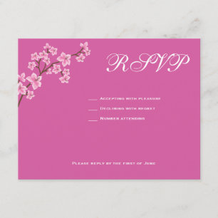 RSVP para o Bat Mitzvah das Flores Cor-de-Rosa de 