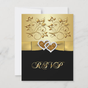RSVP para o Casamento do 50º Aniversário Corações 
