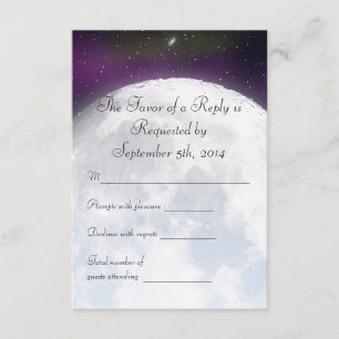 RSVP para o casamento temático do espaço