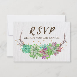 RSVP para Site de Casamento de Suculentas Florais 