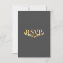 RSVP Para ter & manter o cartão Wedding floral DK de