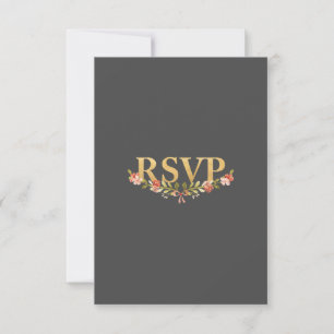 RSVP Para ter & manter o cartão Wedding floral DK de