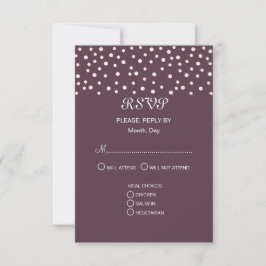 RSVP Pérolas Chiques no Cartão de Casamento Cassis
