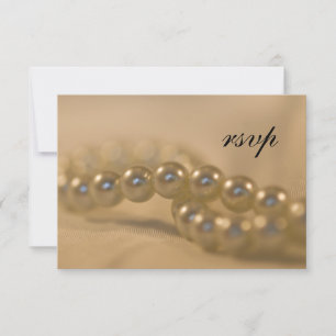 RSVP Pérolas torcidas que Wedding o cartão da respost