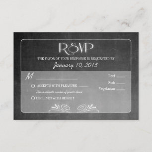 RSVP Personalizado do Quadro Preto