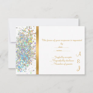 RSVP PERSONALIZADO DOURADO DO RAINBOW RAINBOW ELEG