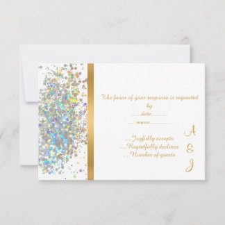RSVP PERSONALIZADO DOURADO DO RAINBOW RAINBOW ELEG