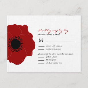 RSVP/Placas de Resposta de Casamento Poppy Moderno
