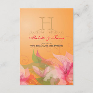 RSVP - Placas de resposta do Jardim Floral Tanerin