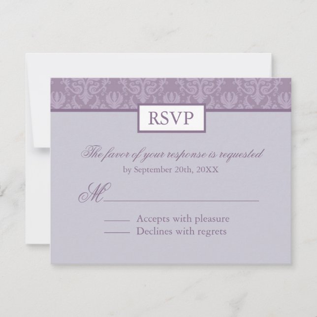 RSVP - Placas de resposta para danos de Lavanda (Frente)