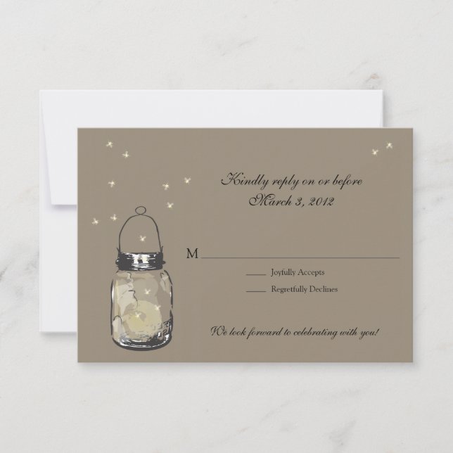 RSVP Pote de Pedra & Cigarrinhas Casamento (Frente)