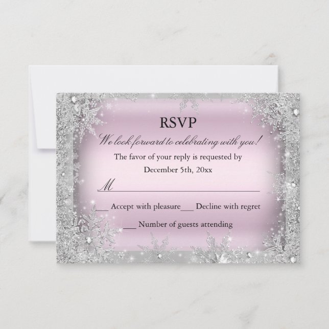 RSVP Prata Winter Wonderland Rosa Doce 16 2 (Frente)