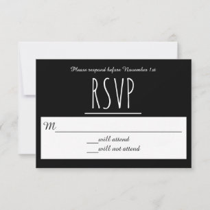 RSVP Preto/Branco - Placa RSVP