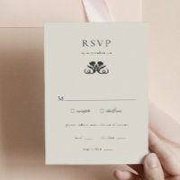 RSVP preto e branco com placa de gabinete de refei